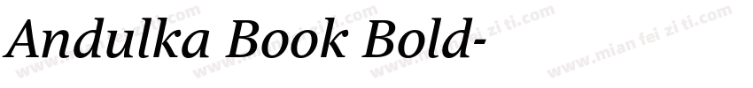 Andulka Book Bold字体转换
